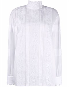 Полупрозрачная блузка с кружевом Valentino