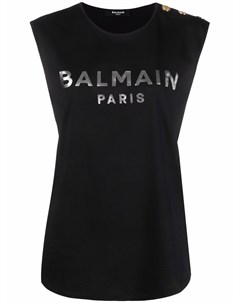 Топ с логотипом Balmain