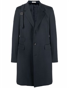 Шерстяное однобортное пальто Alexander mcqueen