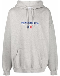 Худи с кулиской и вышитым логотипом Vetements