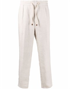 Льняные брюки прямого кроя Brunello cucinelli