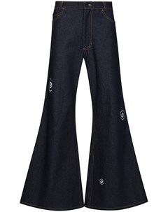 Расклешенные джинсы с вышивкой Duoltd