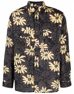 Куртка рубашка с цветочным принтом Nanushka