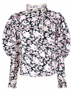 Рубашка с оборками и цветочным принтом Isabel marant étoile