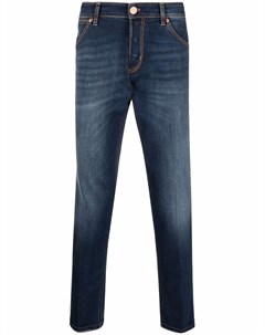 Прямые джинсы с эффектом потертости Pt05