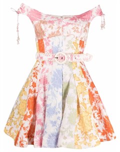 Платье с открытыми плечами и цветочным принтом Zimmermann