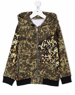 Спортивная куртка с капюшоном и леопардовым принтом Givenchy kids