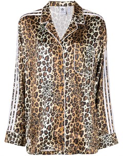 Атласная рубашка с леопардовым принтом Adidas