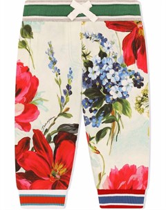 Спортивные брюки с цветочным принтом Dolce & gabbana kids
