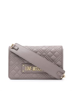 Стеганая сумка на плечо с логотипом Love moschino