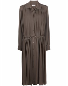Плиссированное платье рубашка Lemaire