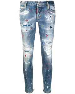 Декорированные джинсы с заниженной талией Dsquared2