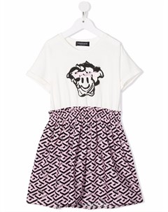 Платье футболка с графичным принтом Versace kids