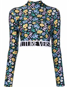 Укороченный топ с цветочным принтом Versace jeans couture