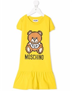 Платье с принтом Teddy Toy Moschino kids