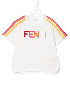 Футболка с короткими рукавами и логотипом Fendi kids