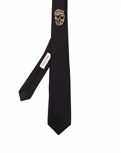 Шелковый галстук с декором Skull Alexander mcqueen