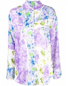 Рубашка с длинными рукавами и цветочным принтом Msgm
