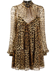 Полупрозрачное платье с леопардовым принтом Philipp plein