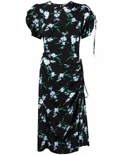 Шелковое платье миди с цветочным принтом Nº21