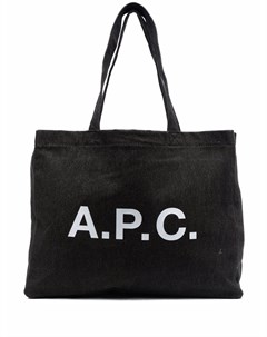 Большая сумка тоут с логотипом A.p.c.