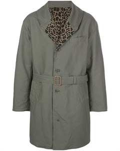 Пальто с леопардовыми вставками Engineered garments
