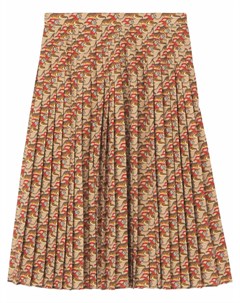 Плиссированная юбка с принтом Burberry