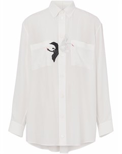 Крепдешиновая рубашка с принтом Burberry