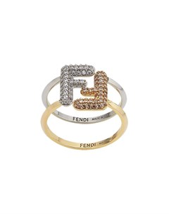 Кольцо с кристаллами Fendi