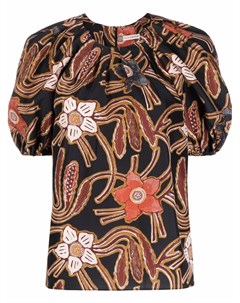 Шелковая блузка Anila с цветочным принтом Ulla johnson