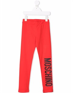 Прямые брюки с логотипом Moschino kids