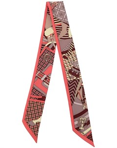 Шелковый платок 1990 2000 годов с геометричным принтом Hermes
