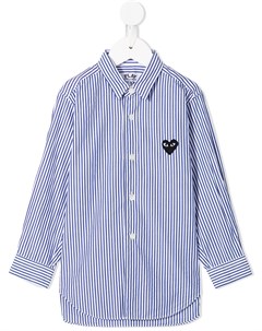 Рубашка в тонкую полоску с логотипом Comme des garçons play