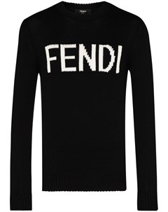 Свитер с вышитым логотипом Fendi