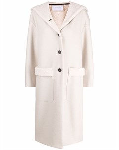 Шерстяное пальто с капюшоном Harris wharf london