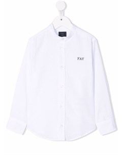 Рубашка с вышитым логотипом Fay kids