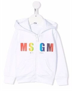 Худи на молнии с логотипом Msgm kids