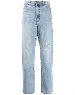 Прямые джинсы с эффектом потертости Five cm