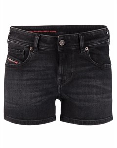 Короткие джинсовые шорты с вышитым логотипом Diesel