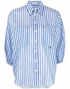 Полосатая рубашка с объемными рукавами Brunello cucinelli