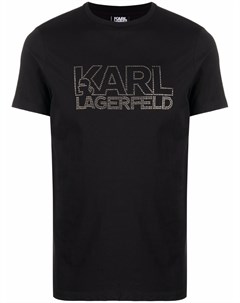 Футболка с заклепками и логотипом Karl lagerfeld