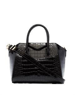 Маленькая сумка тоут с тиснением под кожу крокодила Givenchy