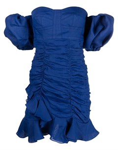 Платье с открытыми плечами и сборками Isabel marant