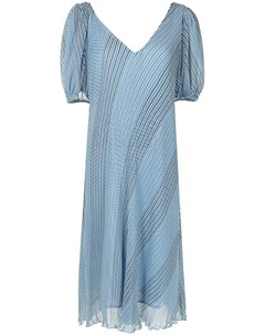 Плиссированное платье миди из ткани жоржет Ganni