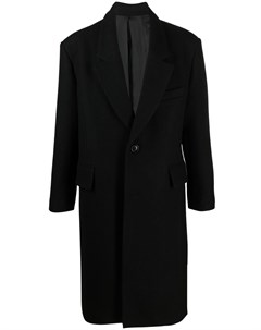 Однобортное пальто Ami paris