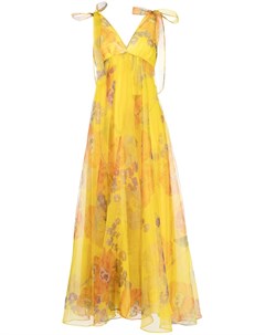 Платье макси с цветочным принтом Staud