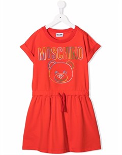 Платье с вышитым логотипом Moschino kids