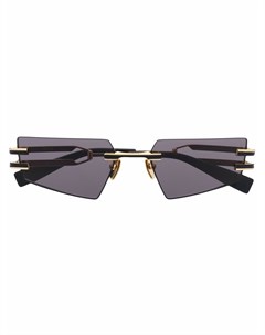Солнцезащитные очки в безободковой оправе Balmain eyewear
