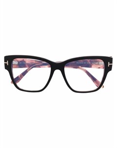 Очки в оправе черепаховой расцветки Tom ford eyewear