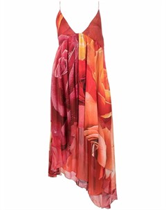 Платье миди асимметричного кроя с цветочным принтом Just cavalli